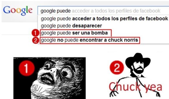 google puede ser una bomba no puede encontrar a chuck norris memes