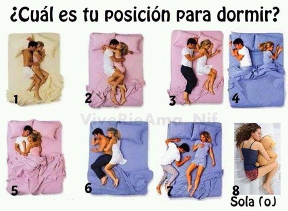 cual es tu posicion para dormir en la cama o solo