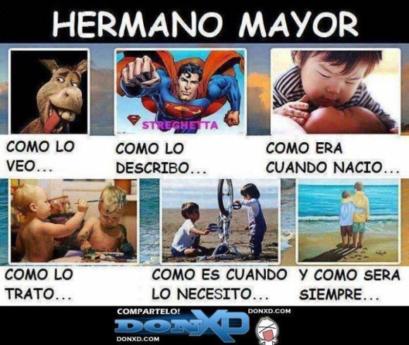 hermano mayor y menor como es como lo describo sera