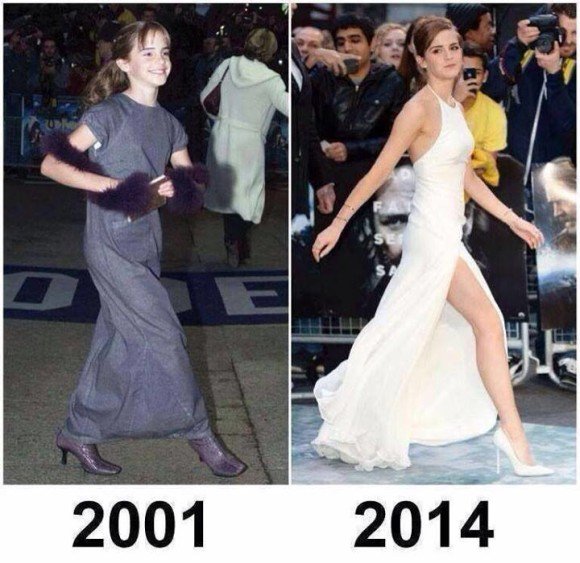 emma watson 2001 y 2014