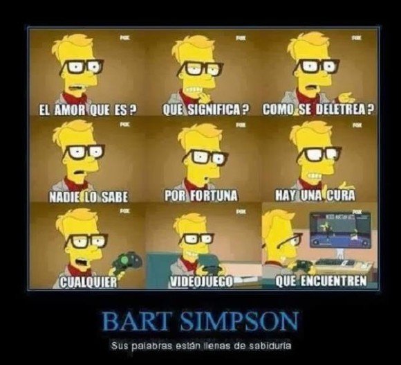 el amor y los videojuegos bart simpson