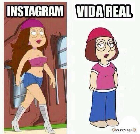 instagram vs vida real meg