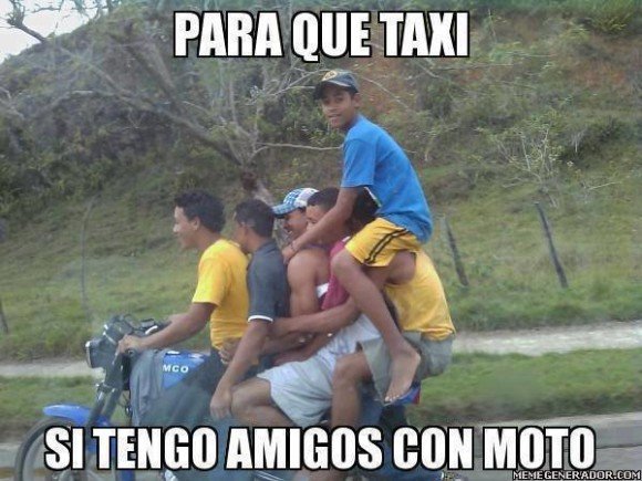 para que taxi si tengo amigo con moto