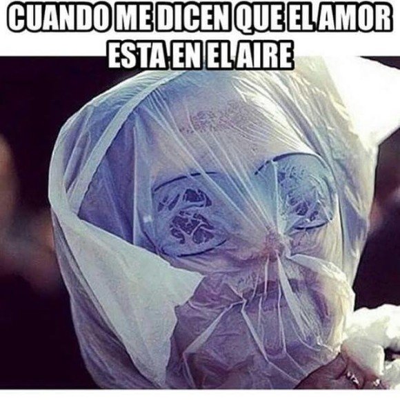 el amor esta en el aire bolsa plastico