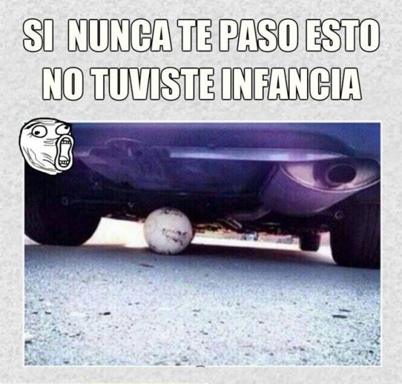 infancia memes balon bajo el coche