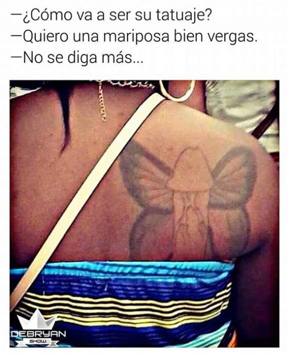 tatuaje mariposa bien vergas