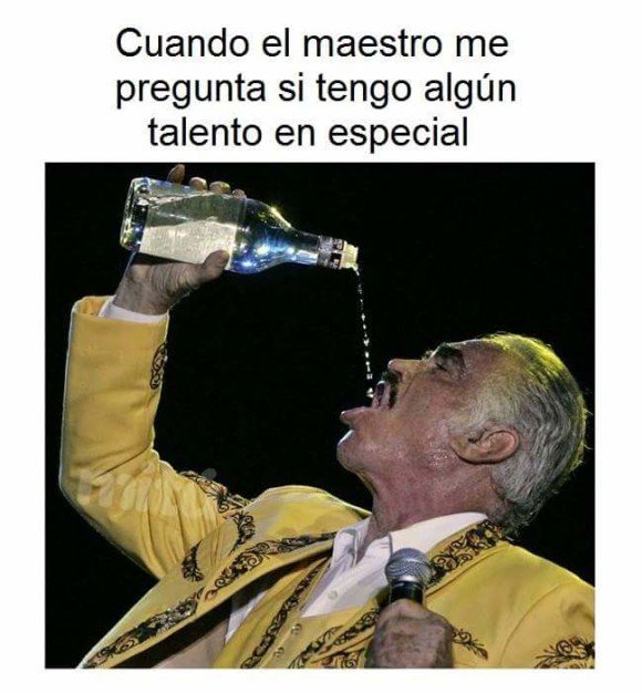 maestro tienes algun talento en especial alcohol